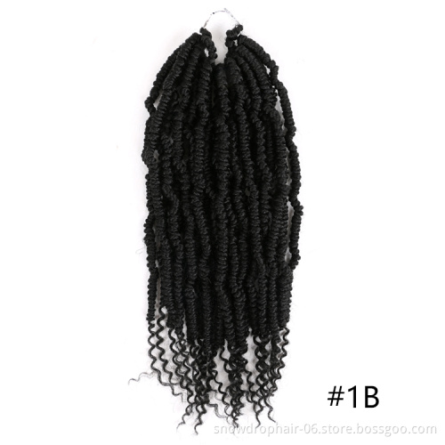 14 Inch Synthetic Kinky Twist Crochet Hair Pre Looped Crochet Braids Pre Twisted Hair Braids Bomb Twist Crochet Hair